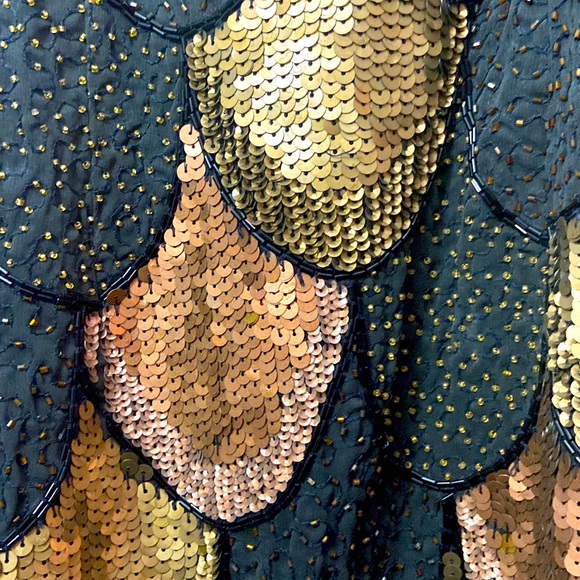 90s Sequin Scallop Edge Dress - Picture 2 of 6